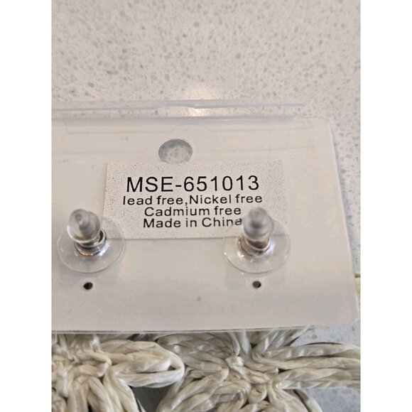 New White & Black Rope Boho Beach Drop Earrings Summertime Fashion Jewelry - Picture 2 of 2